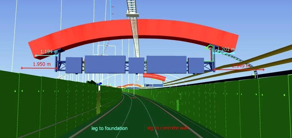 Teknisk 3D-visualisering av konstruktion